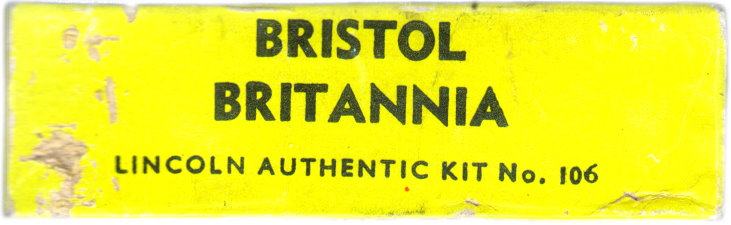 Коробка Lincoln 106 Bristol Britannia, Lincoln International Ltd, 1958